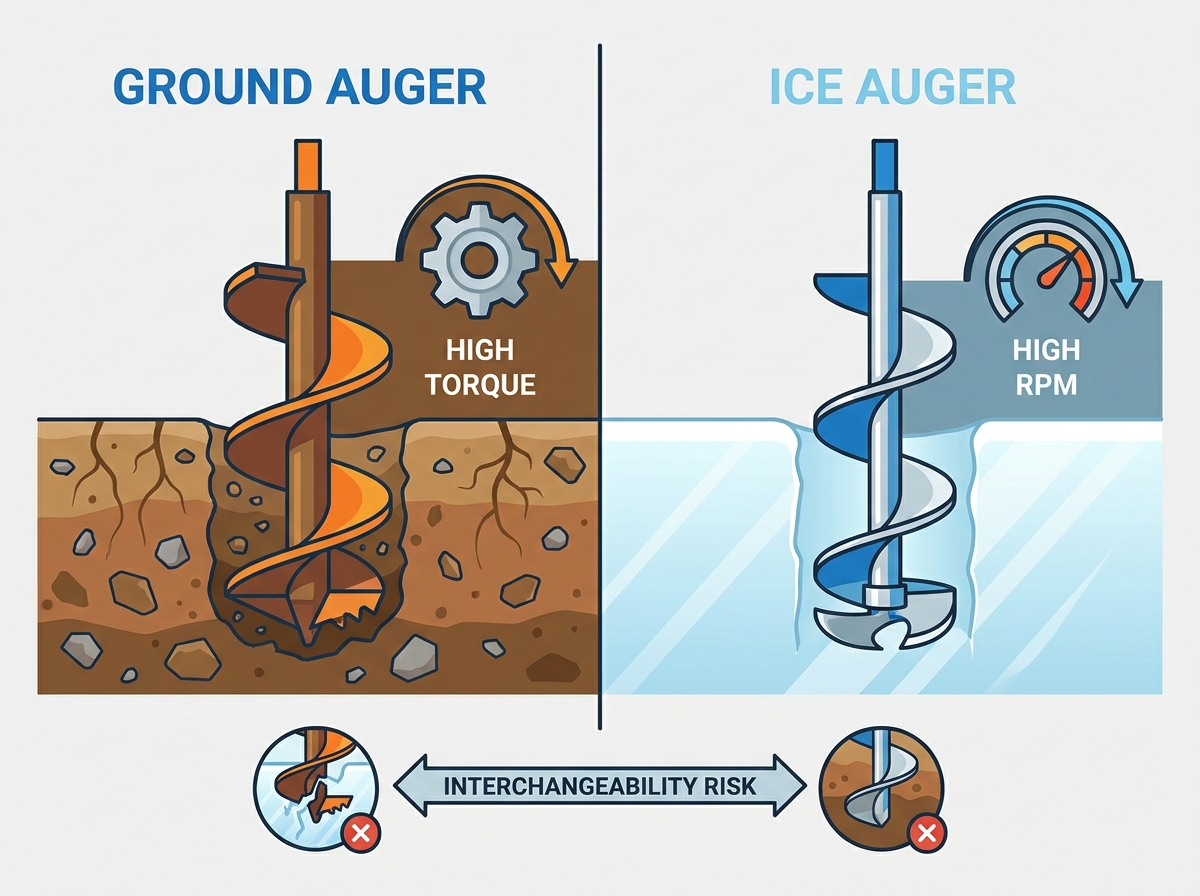 Ground Auger vs Ice Auger Use Cases